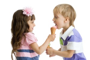 children sharing