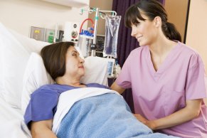 Nurse with patient