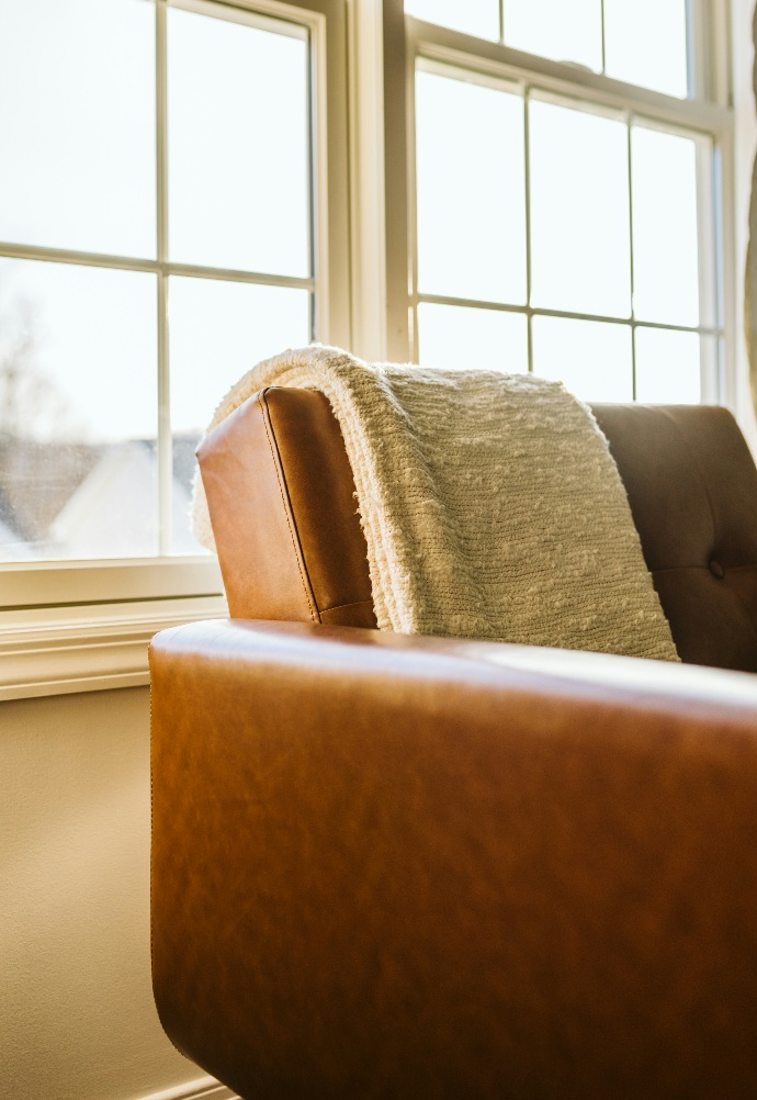Here we are inside, here's one little chair for one of you...